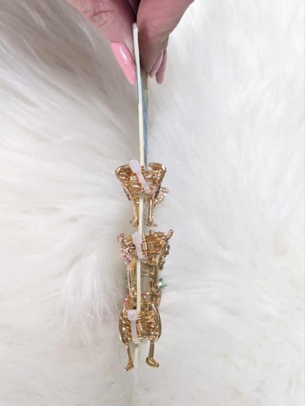 Piper K Cocktail Chic 6 Pack Hair Clip Set - Shimmer Rhinestone Design 🍸💎 - Picture 4 of 6